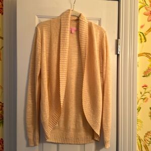 Lilly Pulitzer Brookside Cardigan. Size M. Light Yellow